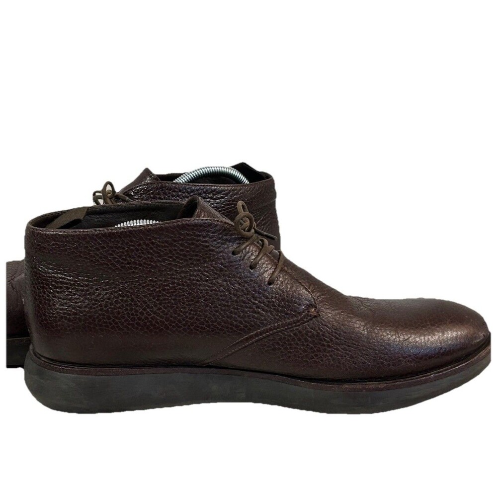 Giorgio Armani Men’s Size 11 Pebbled Leather Chukka Boots X2M236 Made In Italy - Picture 6 of 11